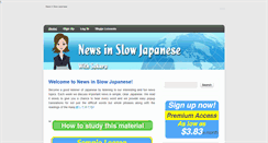 Desktop Screenshot of newsinslowjapanese.com